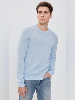 Peter Millar Crown Cool Crewneck Sweater – Baby Blue – Men’s Large